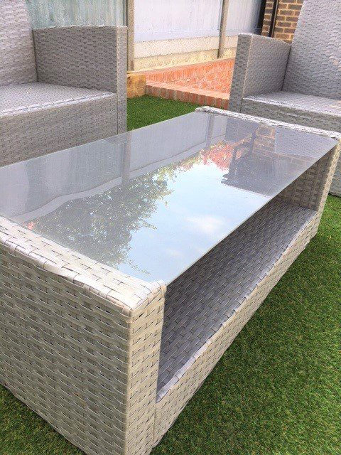 Outdoor Glass Coffee Table