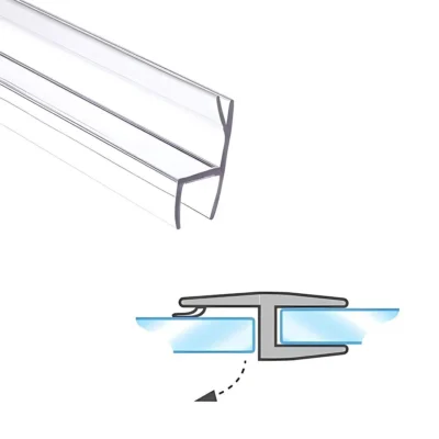 180 degree translucent glass to glass closure seal with technical drawing