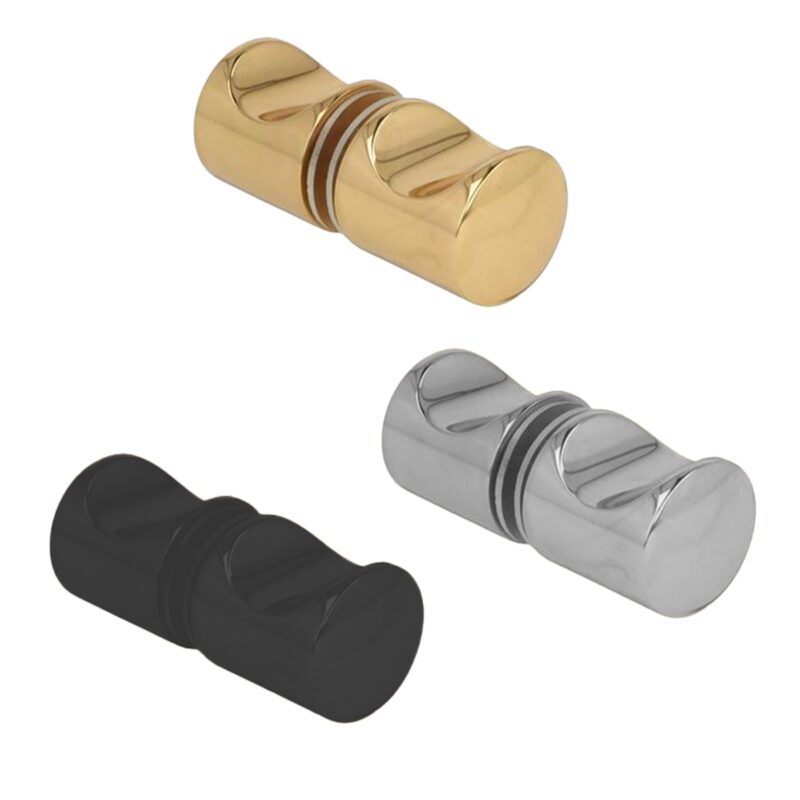 Cylinder Shower Door Knob with E-Z Grip Style